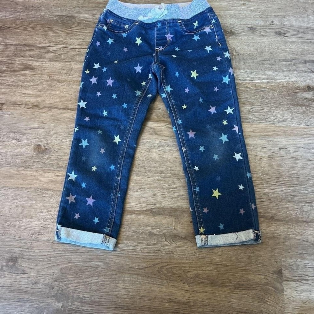 Wonder Nation Star Print Capri Jeans Kids Size M (7-8)